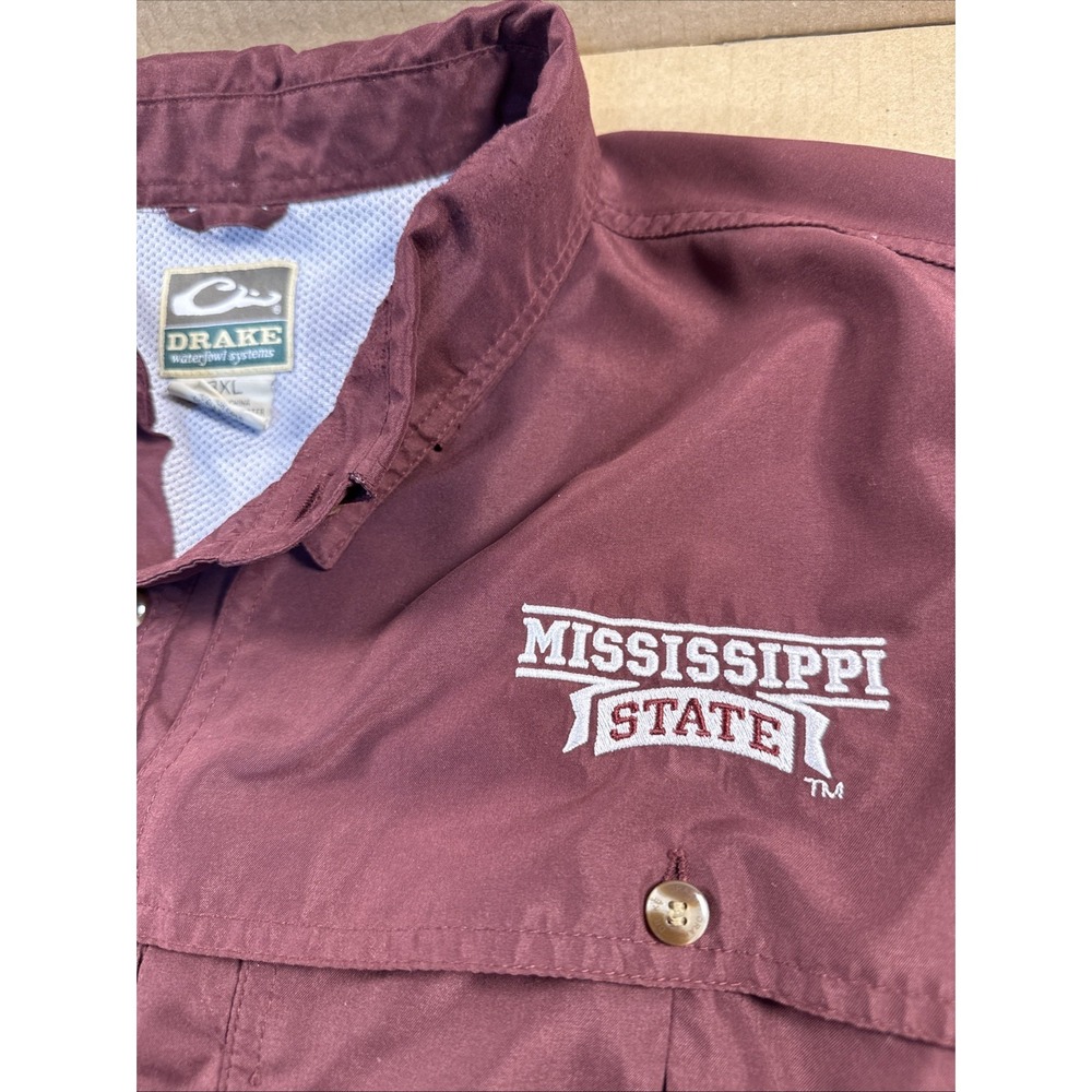 Drake, Mississippi State Bulldogs, Short Sleeve Vented Shirt Men's 3XL Maroon - Picture 2 of 8